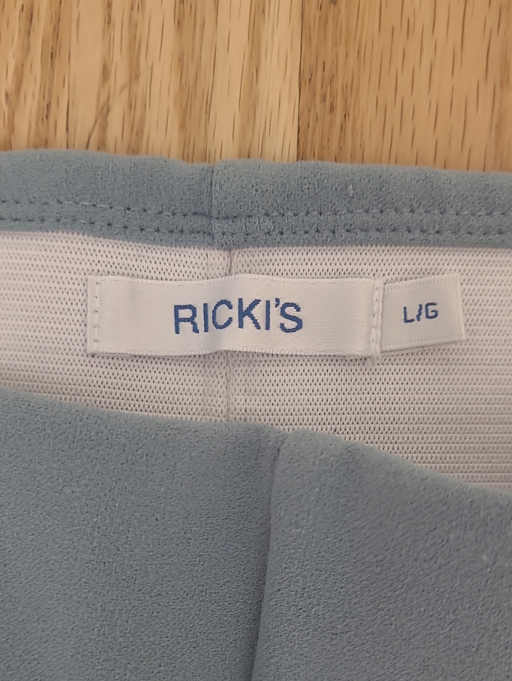 Light Blue Ricki's Wide Leg Cropped Pants - Picture 2 of 3
